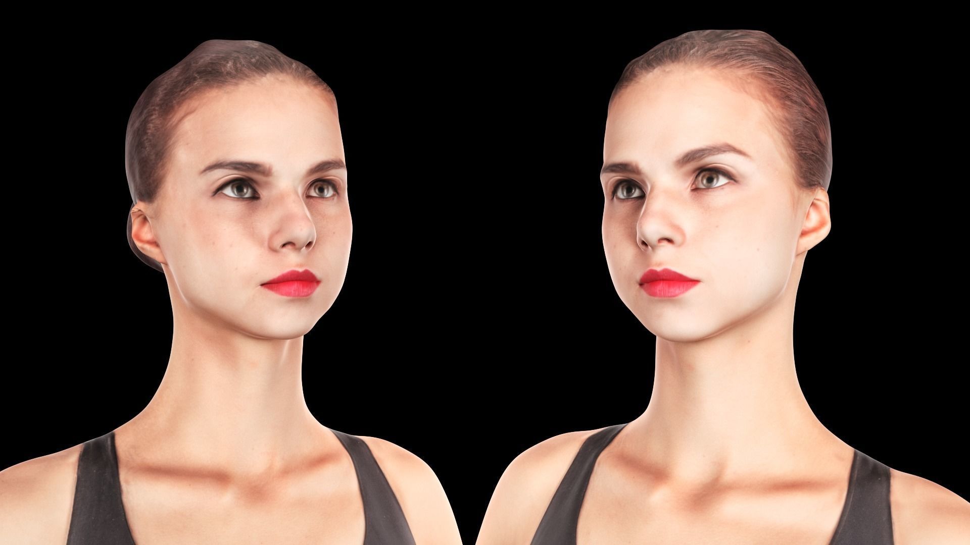 Female sport 16 Low-poly 3D model_4