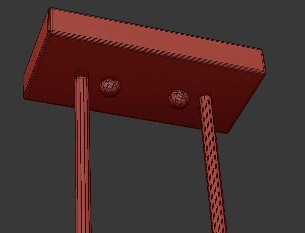 Glass Bubble Chandelier Brass 3D model_2