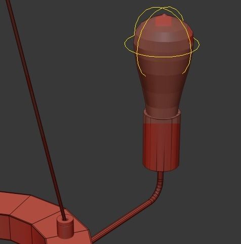 Gold Stick Chandelier 3D model_6