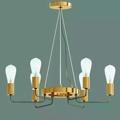 Gold Stick Chandelier