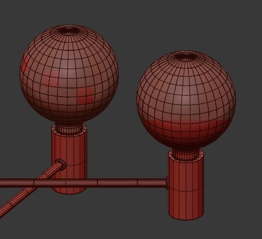 Helix Chandelier Gold 3D model_3