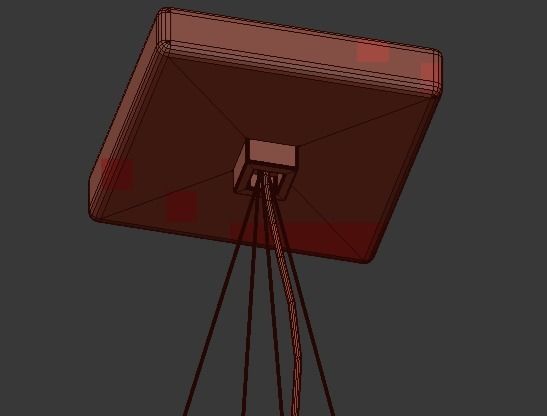 Helix Chandelier Gold 3D model_5