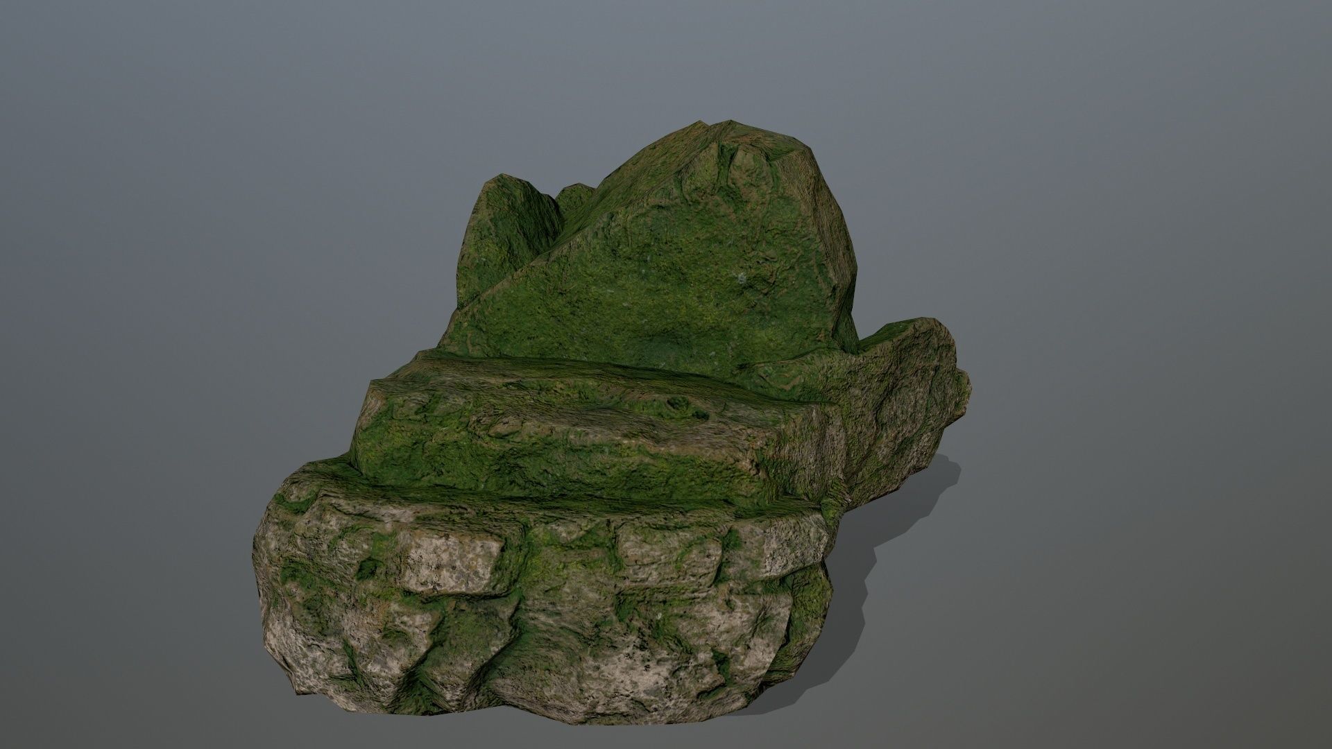 Rocks set 6 rock Low-poly 3D model_3