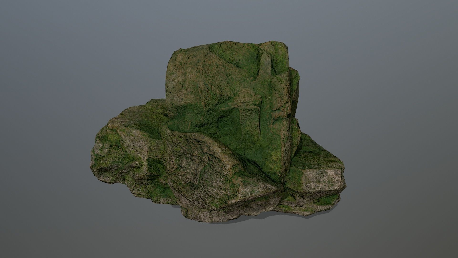 Rocks set 6 rock Low-poly 3D model_4