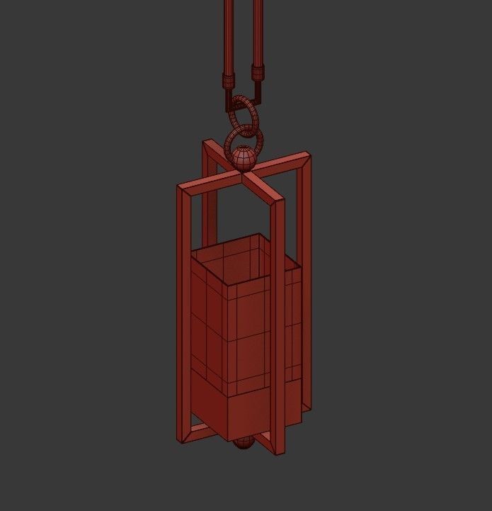 NOUT 5 LANTERNS GOLD PENDANTS 3D model_11