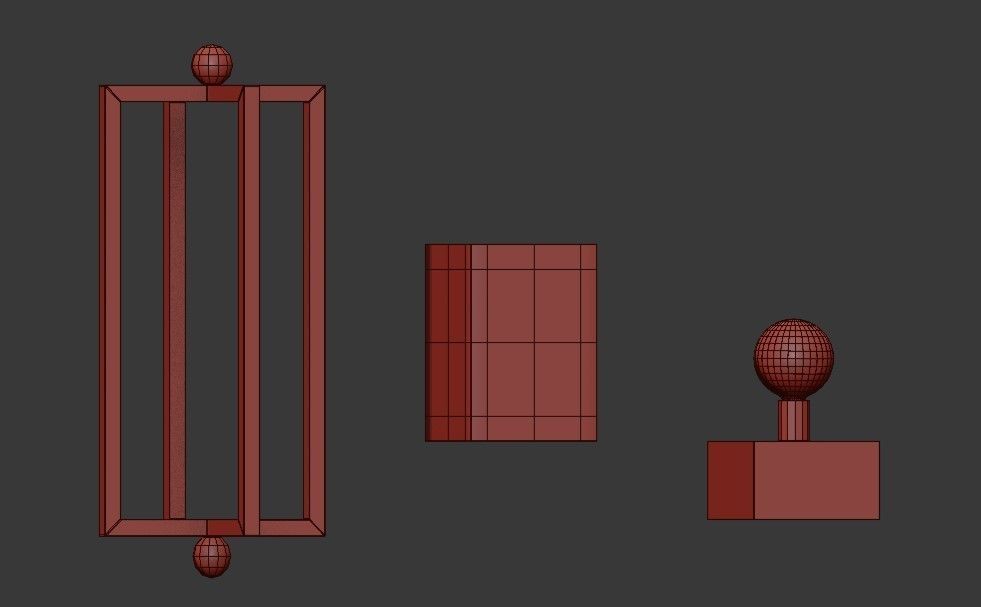 NOUT 5 LANTERNS GOLD PENDANTS 3D model_5