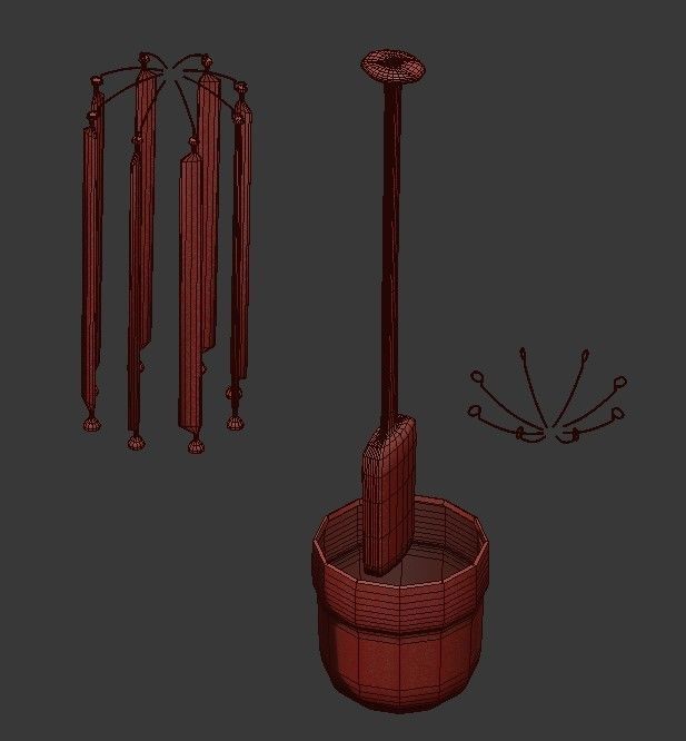 NOUT 5 LANTERNS GOLD PENDANTS 3D model_3