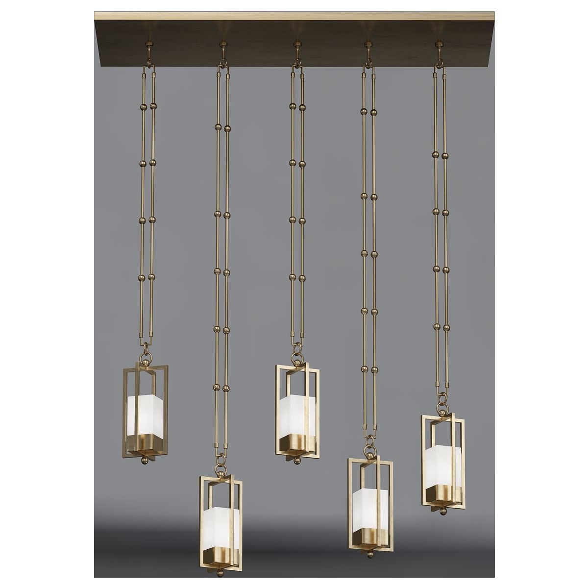 NOUT 5 LANTERNS GOLD PENDANTS 3D model_1