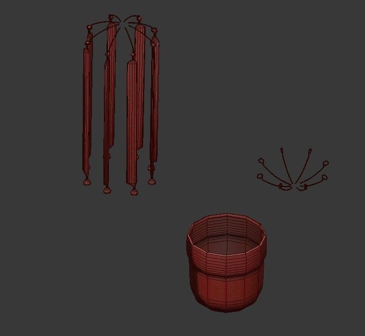 NOUT 5 LANTERNS GOLD PENDANTS 3D model_14