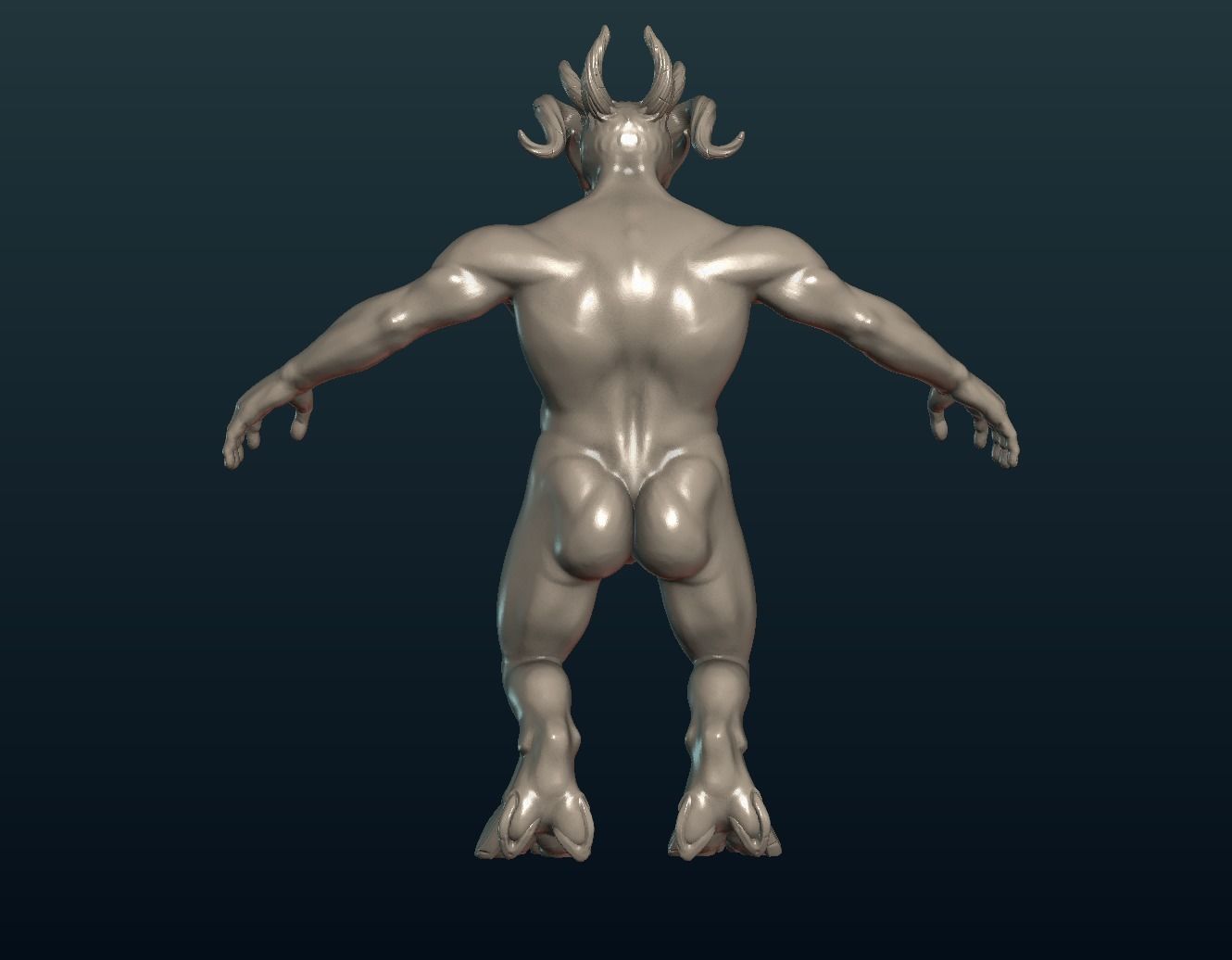 Demon figure 3D print model_9