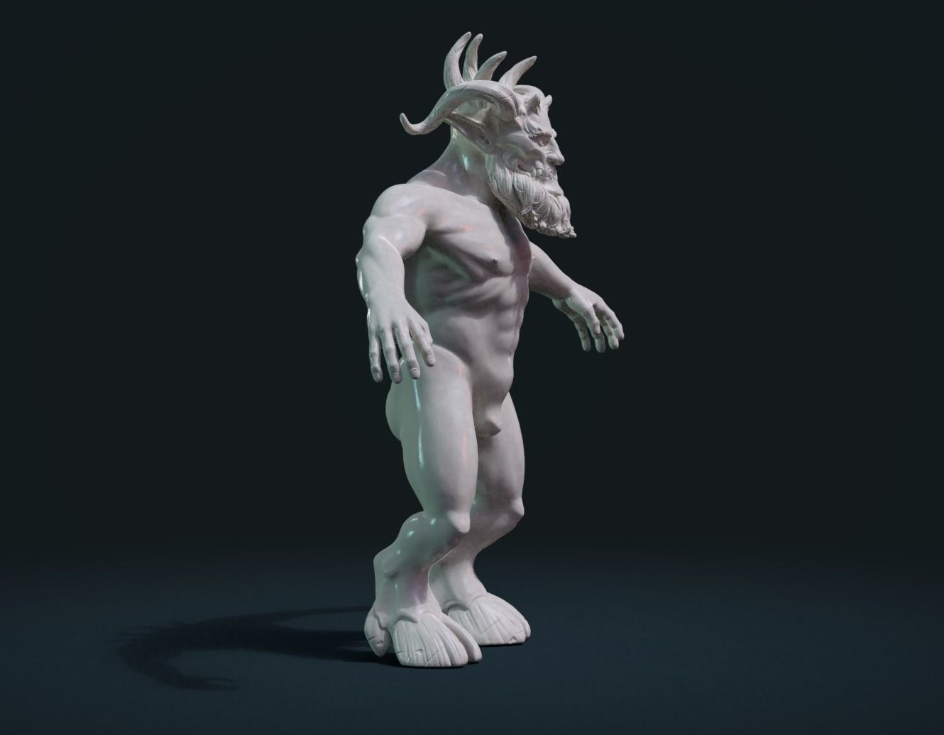 Demon figure 3D print model_3