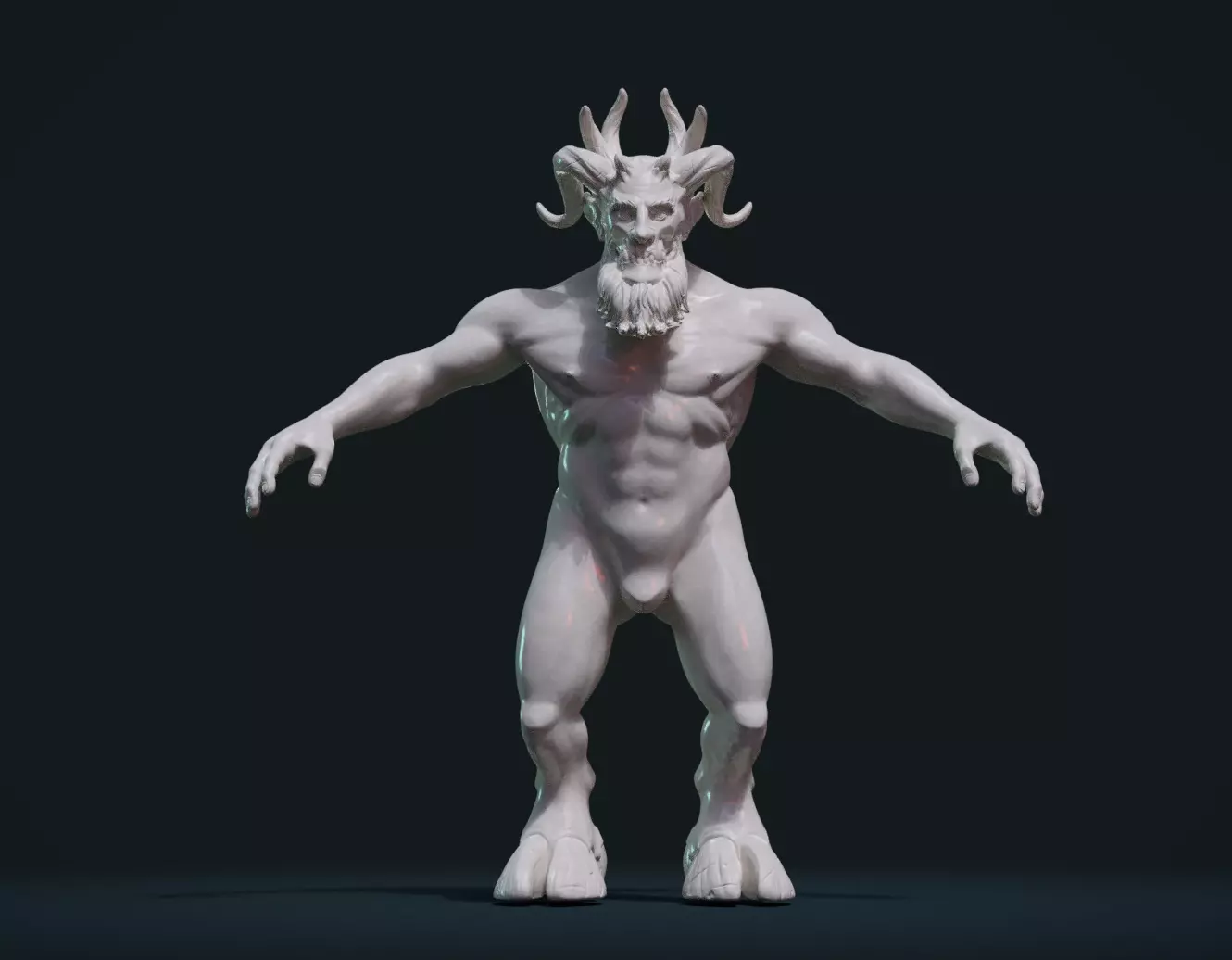 Demon figure 3D print model_0