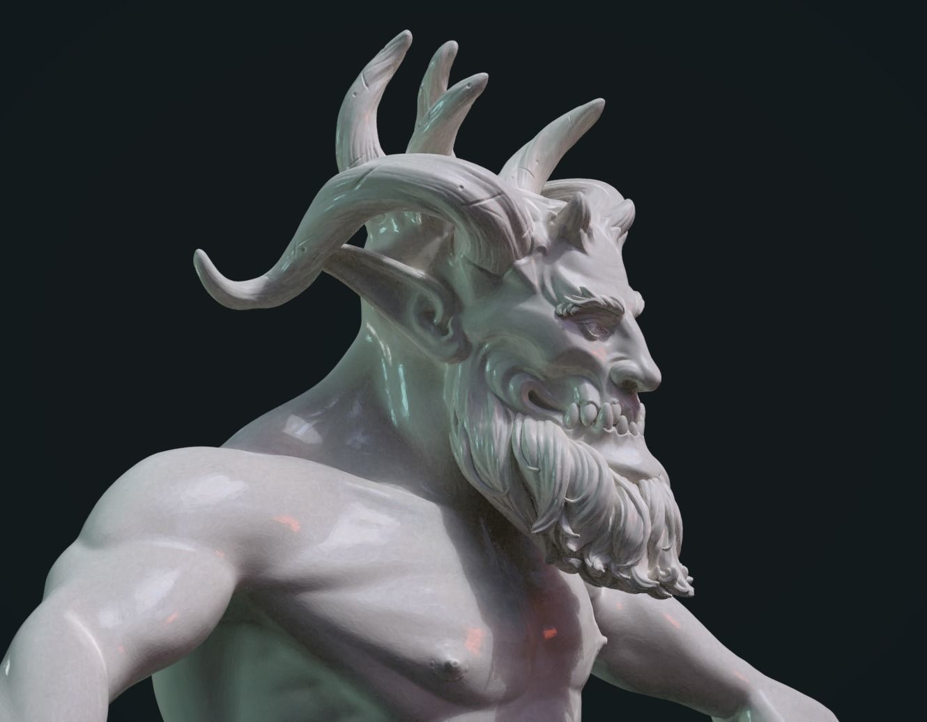 Demon figure 3D print model_4