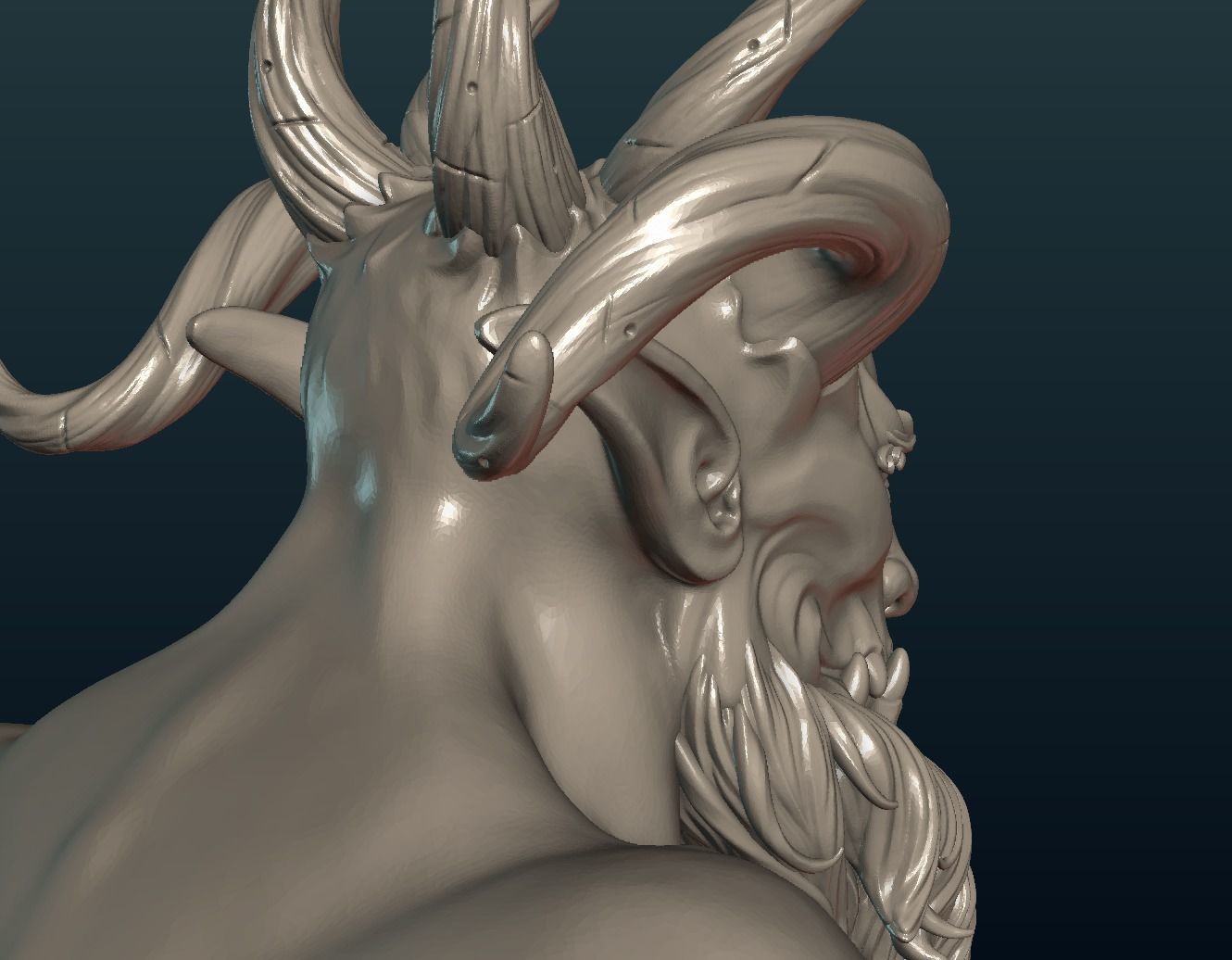 Demon figure 3D print model_17