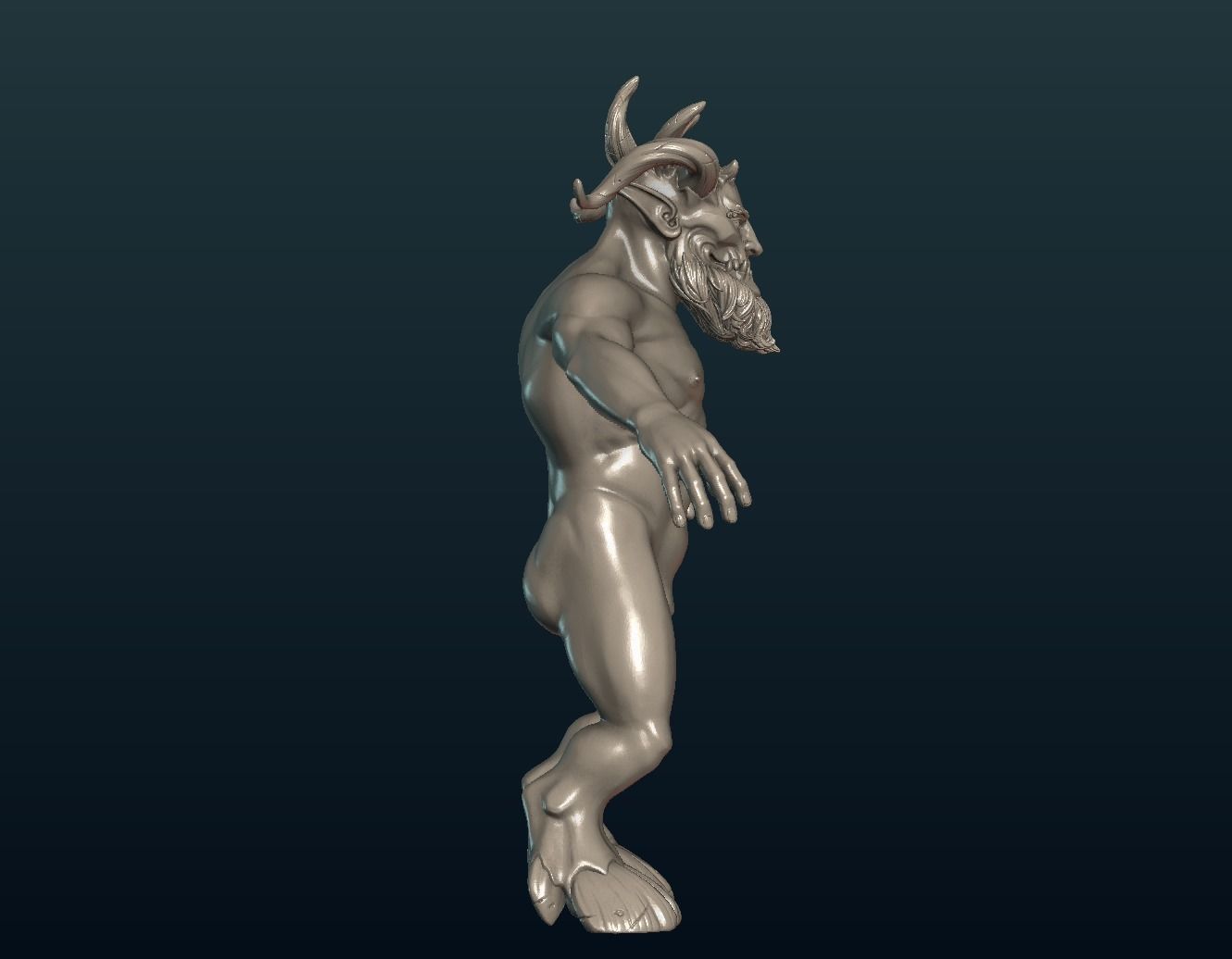 Demon figure 3D print model_12