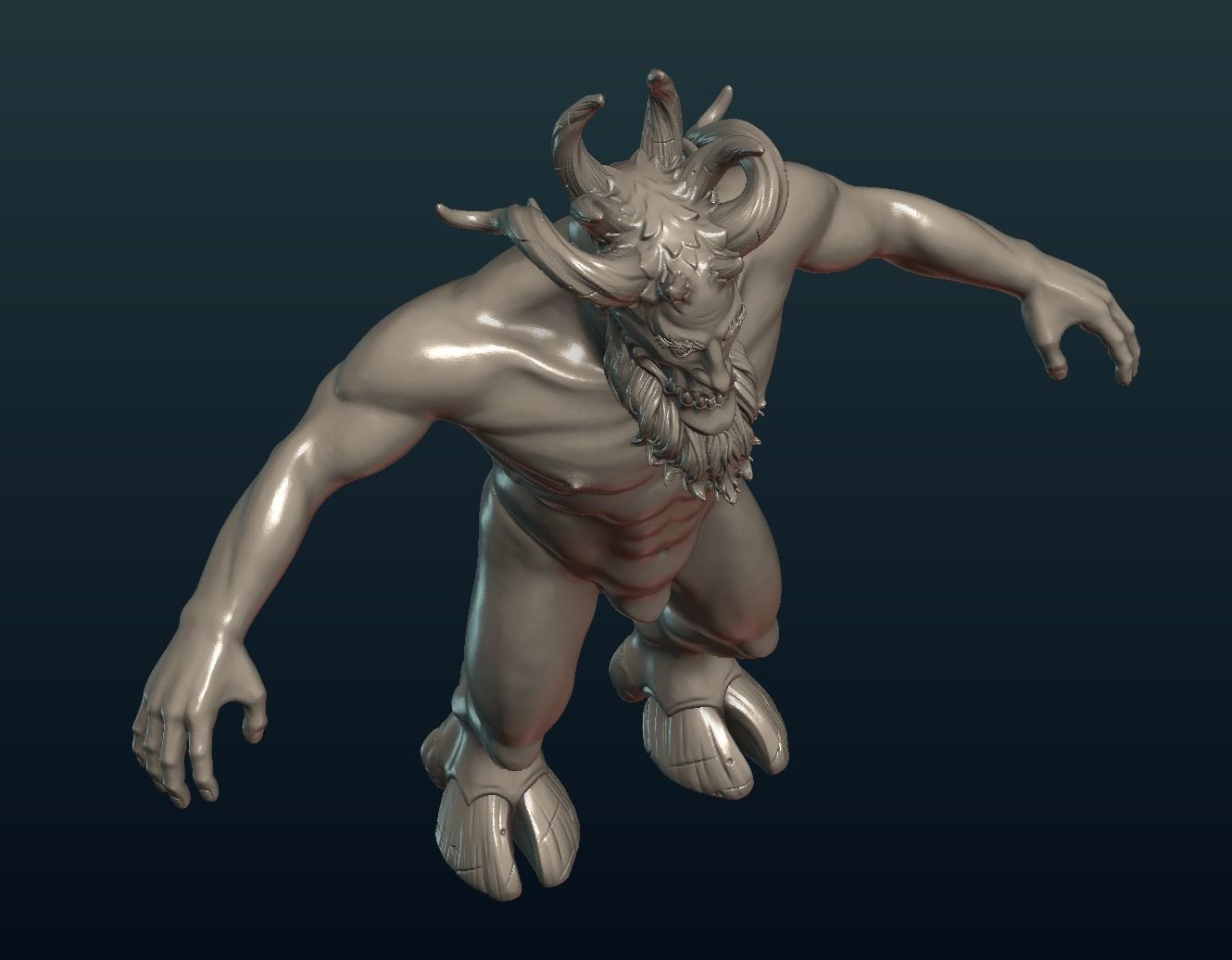 Demon figure 3D print model_10