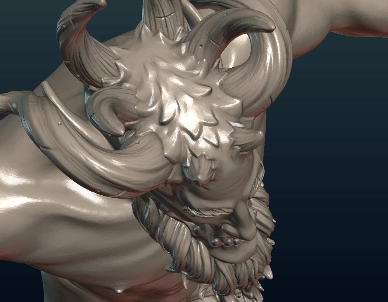 Demon figure 3D print model_18