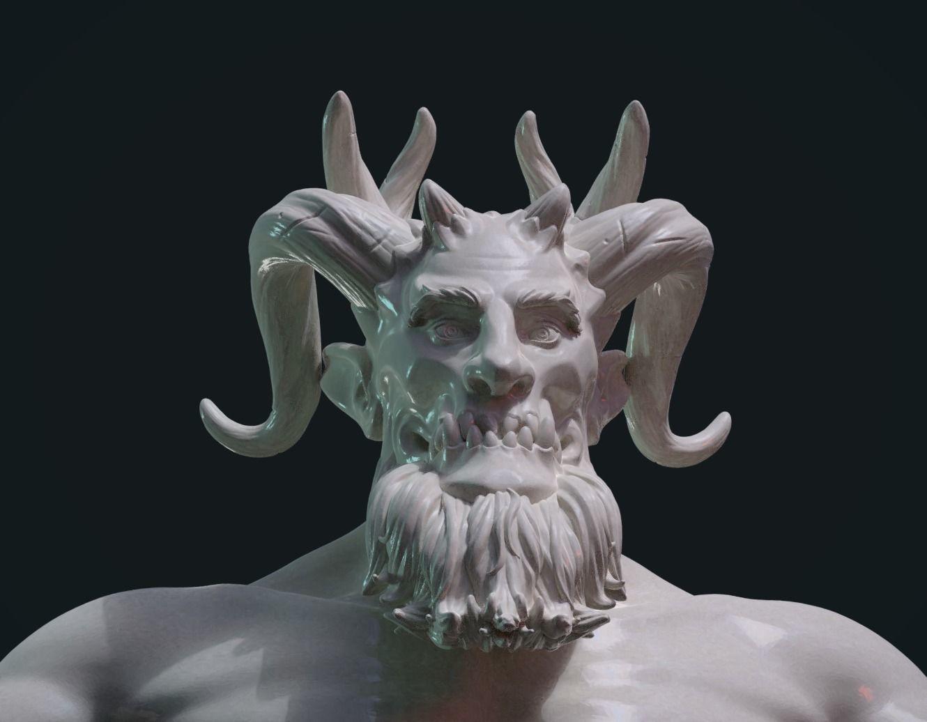 Demon figure 3D print model_5