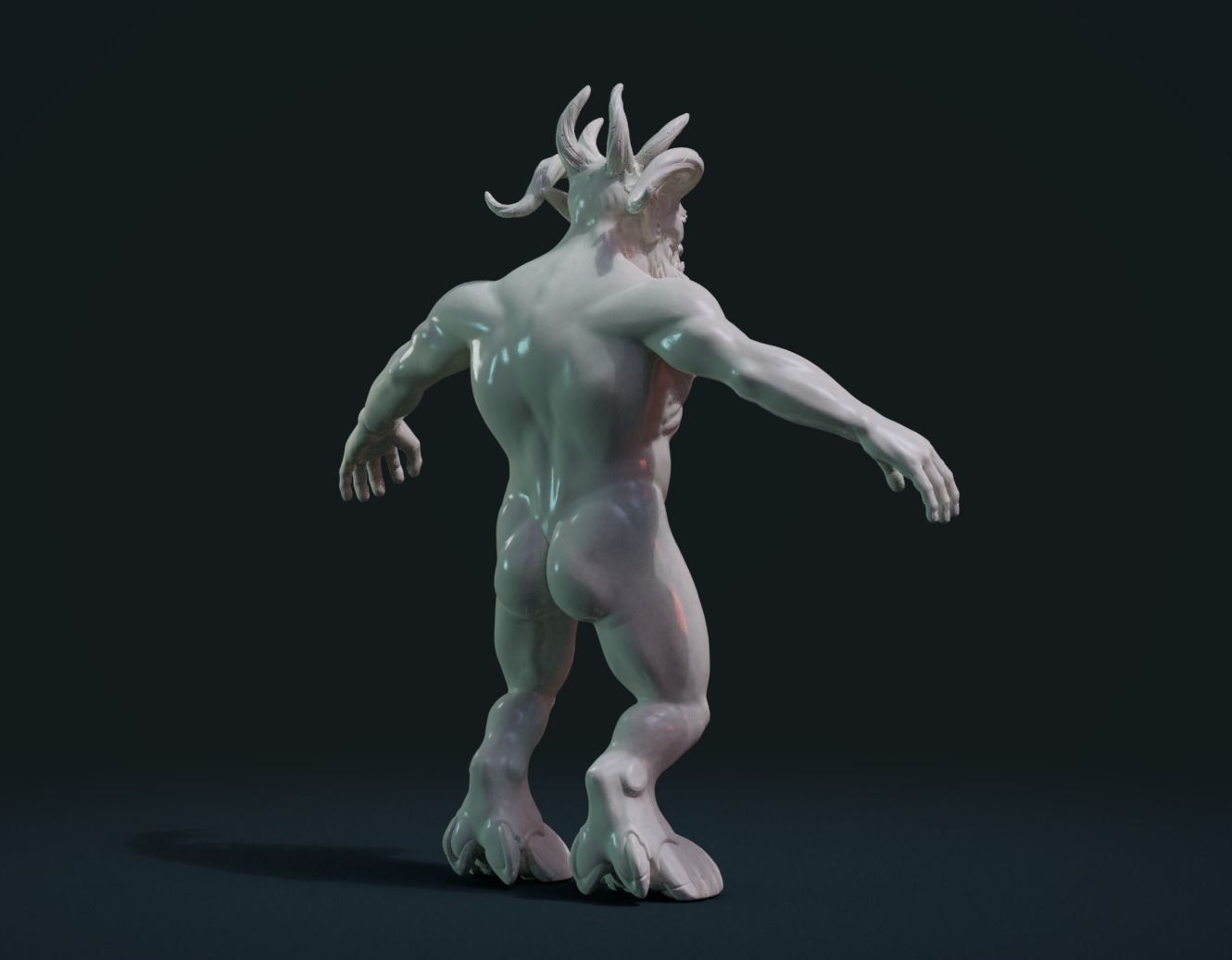 Demon figure 3D print model_6