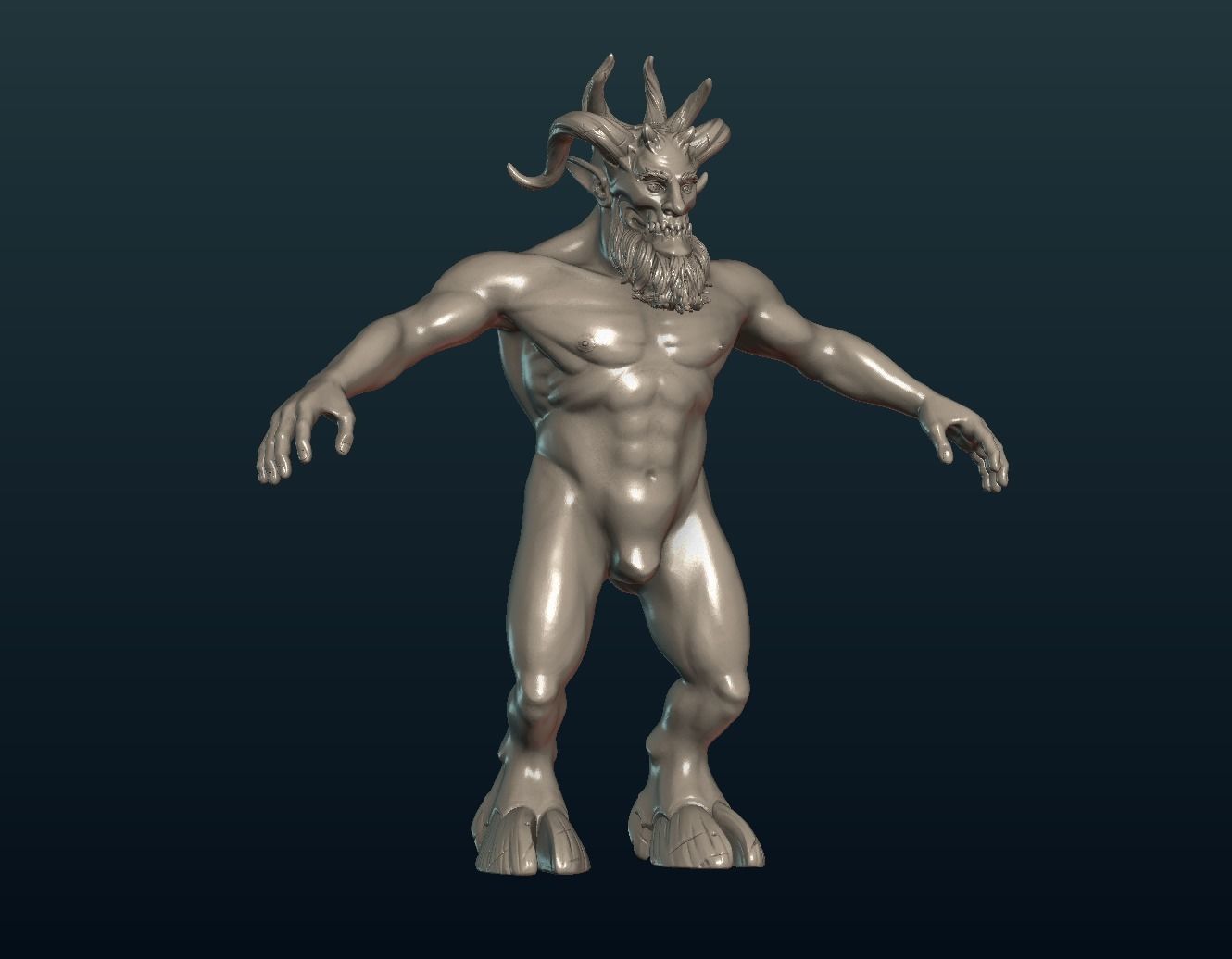 Demon figure 3D print model_8