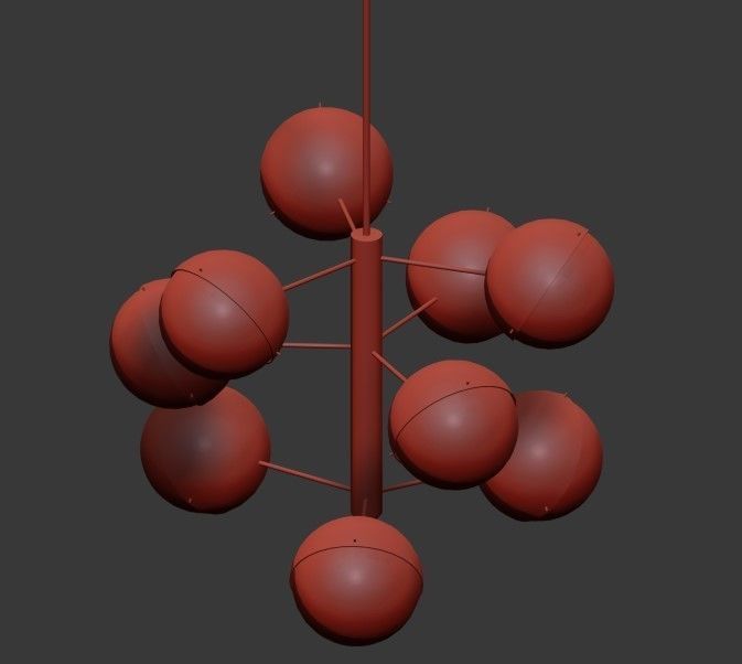 BRASS OPALINE GLASS 3D model_2