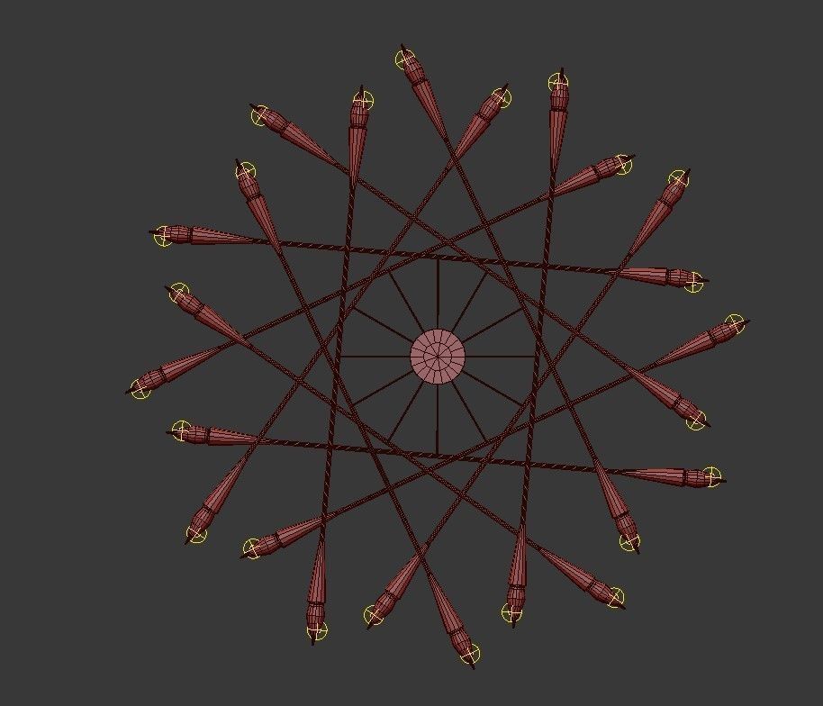 1960S MID CENTURY GRAND SCALED TWENTY FOUR LIGHT CHANDELIER 3D model_6