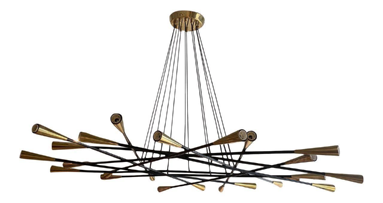 1960S MID CENTURY GRAND SCALED TWENTY FOUR LIGHT CHANDELIER 3D model_10