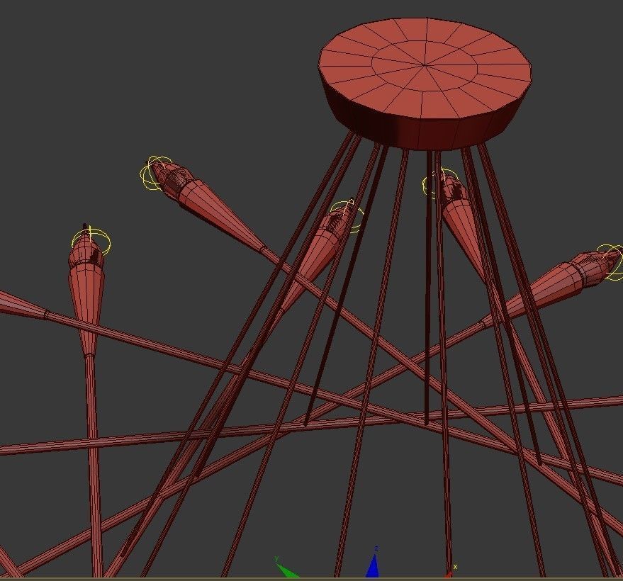 1960S MID CENTURY GRAND SCALED TWENTY FOUR LIGHT CHANDELIER 3D model_11