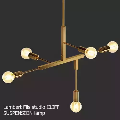 Lambert Fils studio CLIFF SUSPENSION lamp 3D model