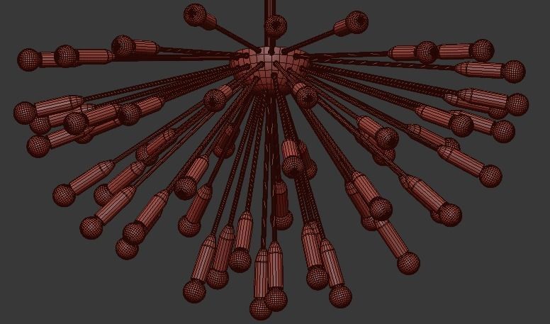 LAMPARA  SPUTNIK Icono del diseno 3D model_5