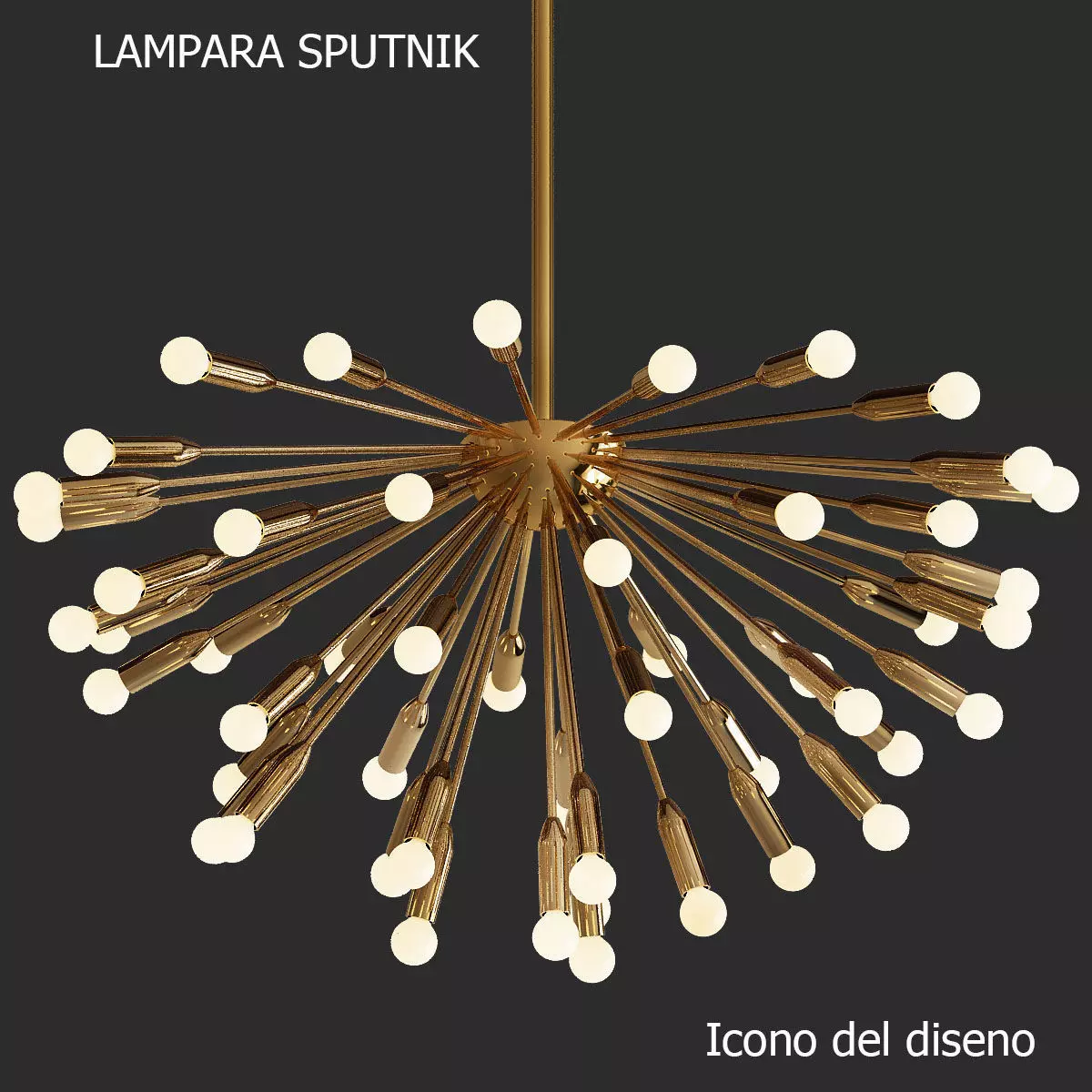 LAMPARA  SPUTNIK Icono del diseno 3D model_0