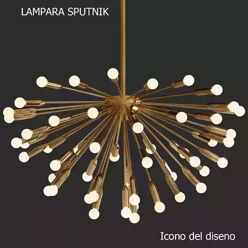 LAMPARA  SPUTNIK Icono del diseno 3D model