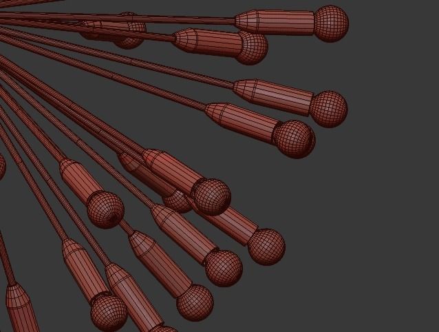 LAMPARA  SPUTNIK Icono del diseno 3D model_2