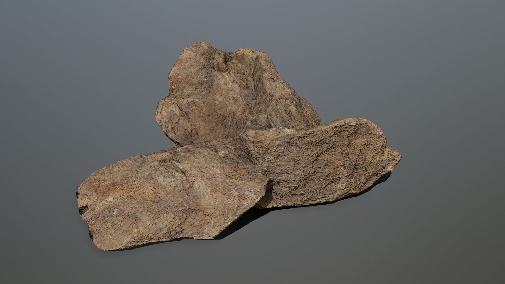 Rocks set 7 rock Low-poly 3D model_2