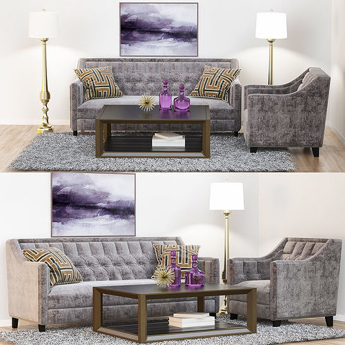 Z Gallerie - Classically Modern - Edmond Sofa 3D model