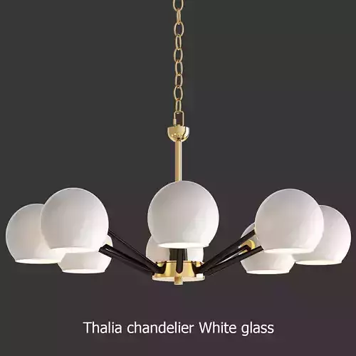 Thalia chandelier White glass 3D model
