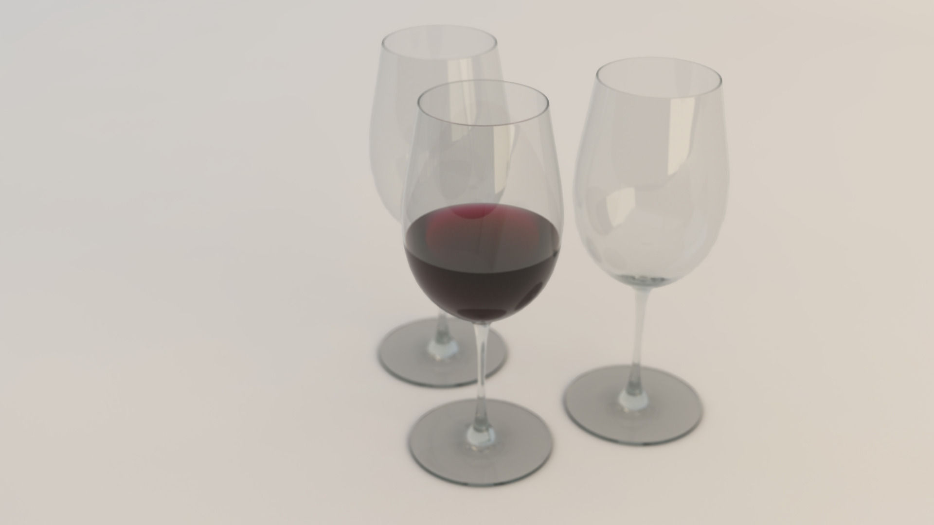 GLASS---Wine three wine glasses Free 3D model_3