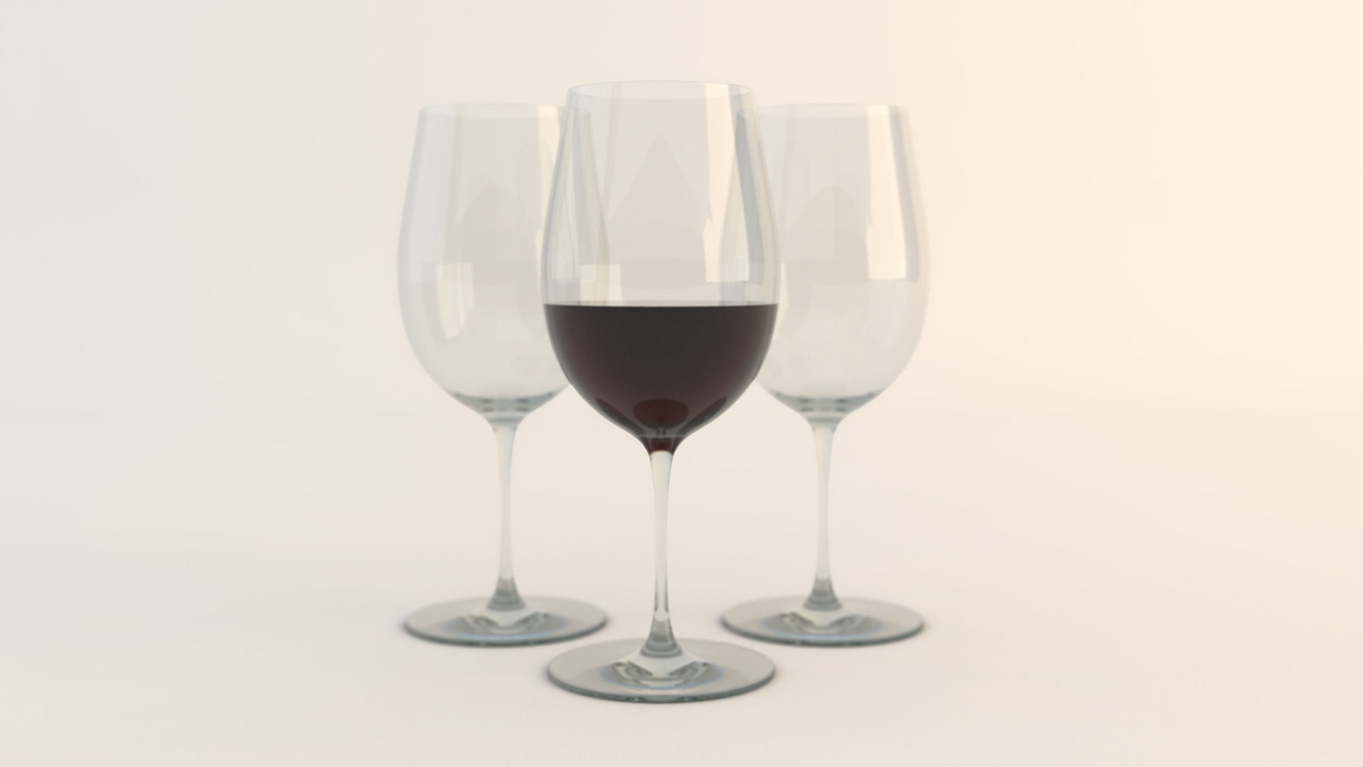 GLASS---Wine three wine glasses Free 3D model_4