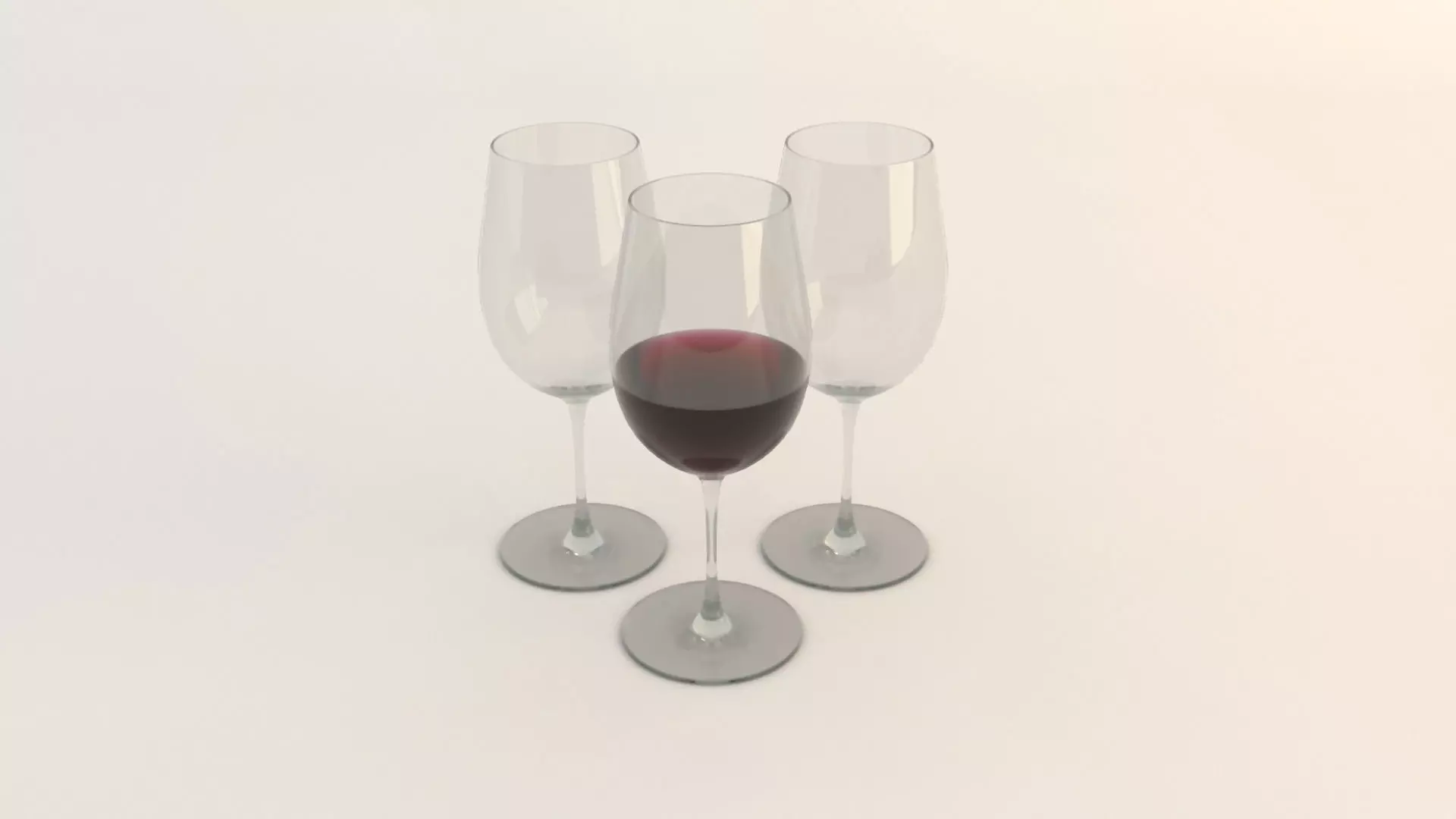 GLASS---Wine three wine glasses Free 3D model_0