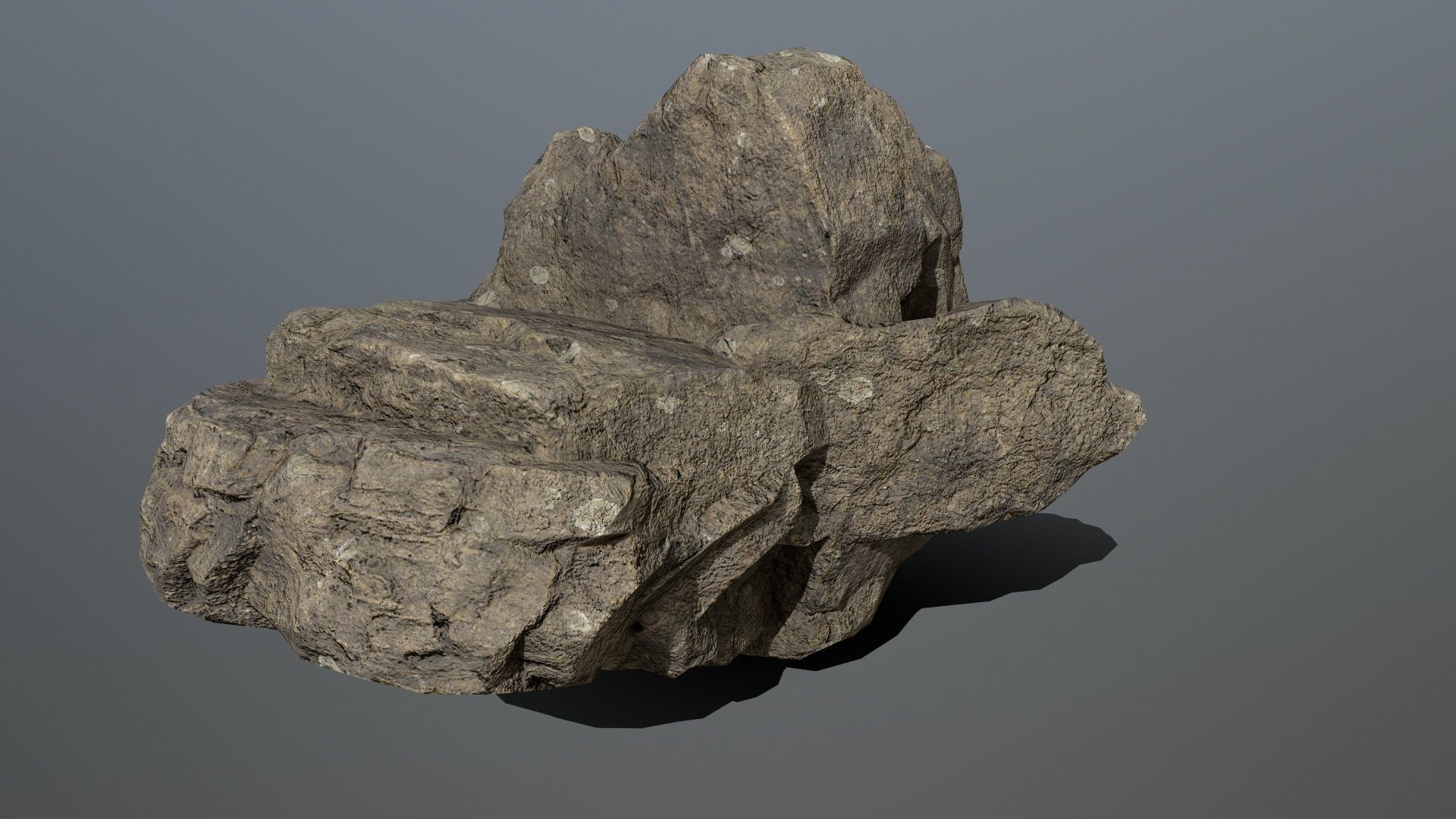 Rocks set 8 rock Low-poly 3D model_3