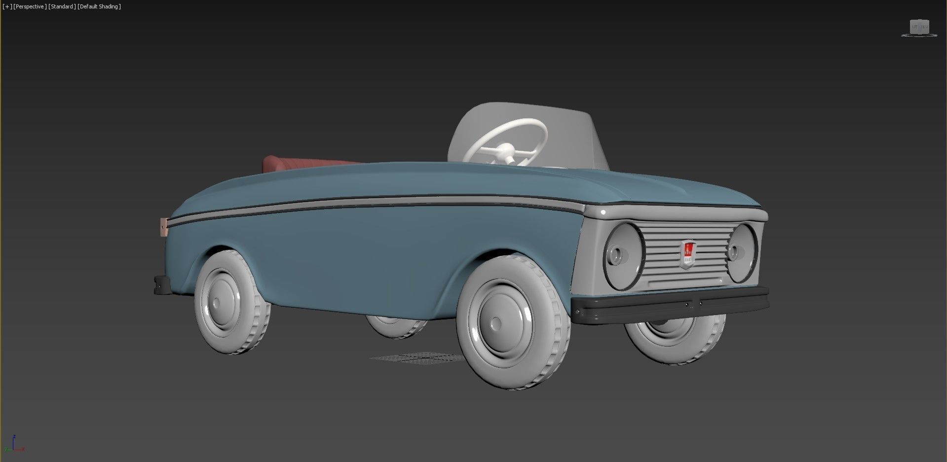 Pedal car Moskvich AZLK 3D model_9