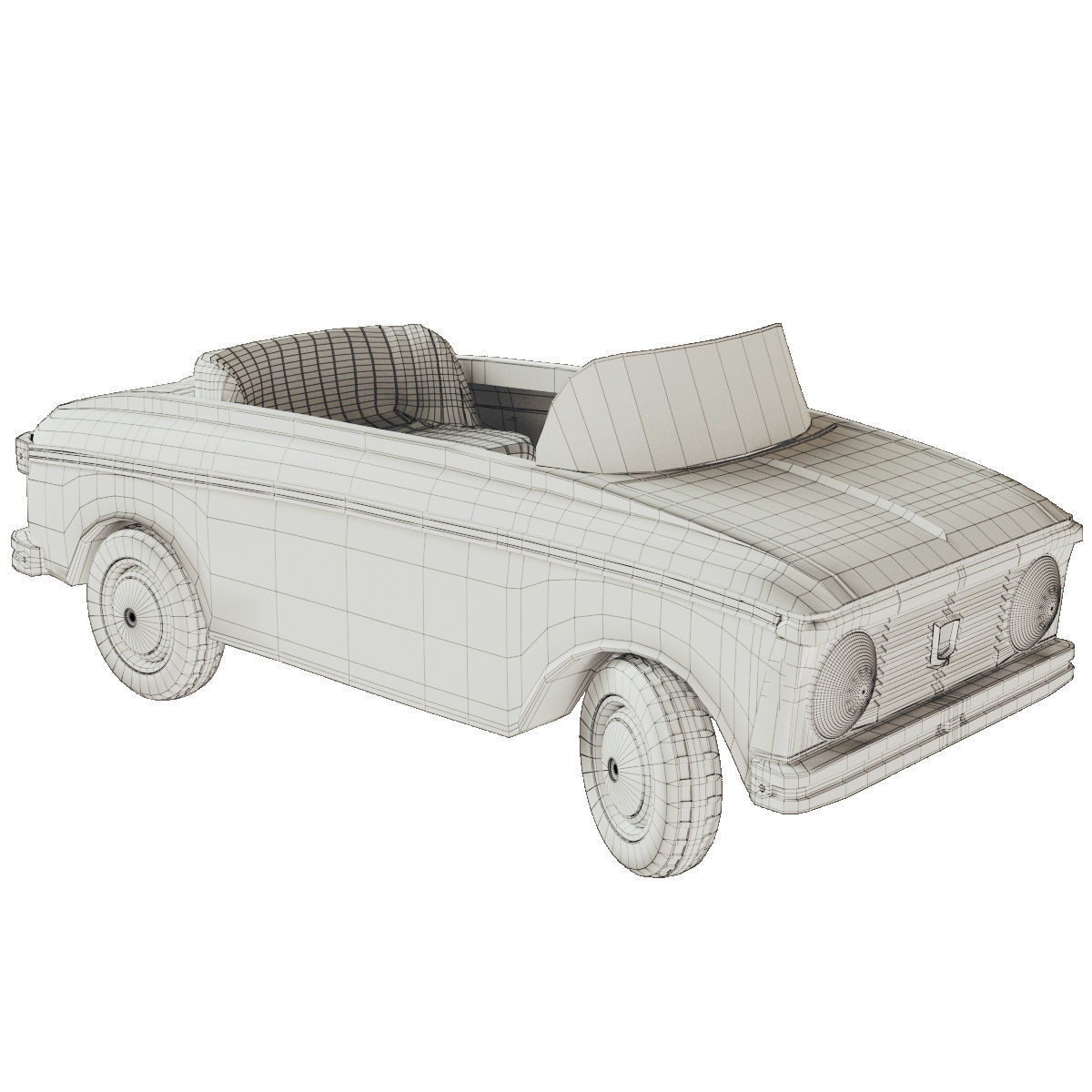 Pedal car Moskvich AZLK 3D model_6