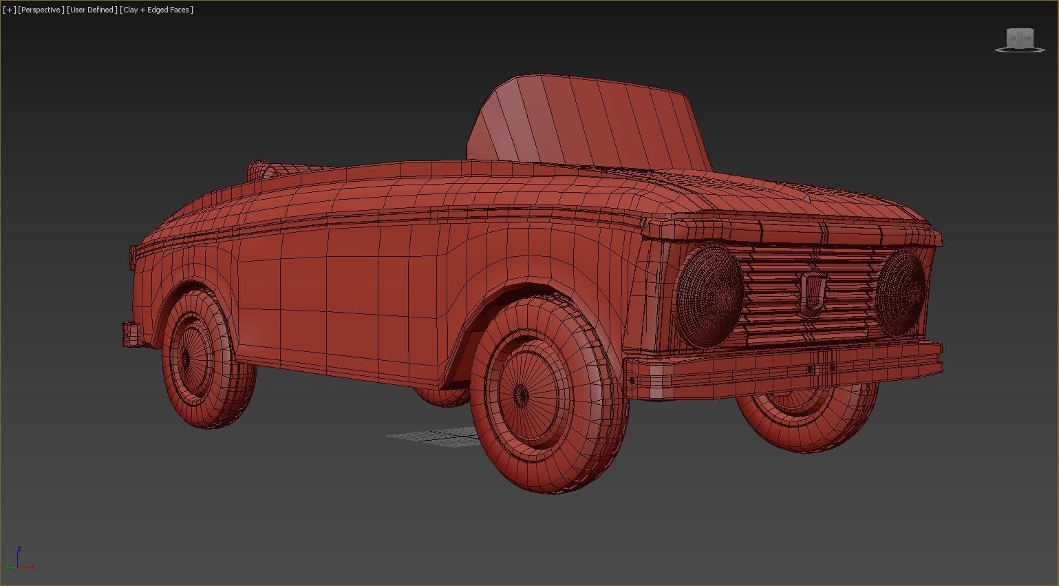 Pedal car Moskvich AZLK 3D model_10