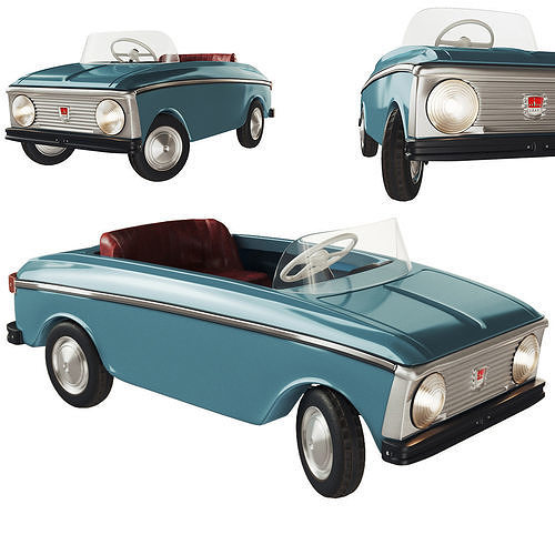 Pedal car Moskvich AZLK 3D model