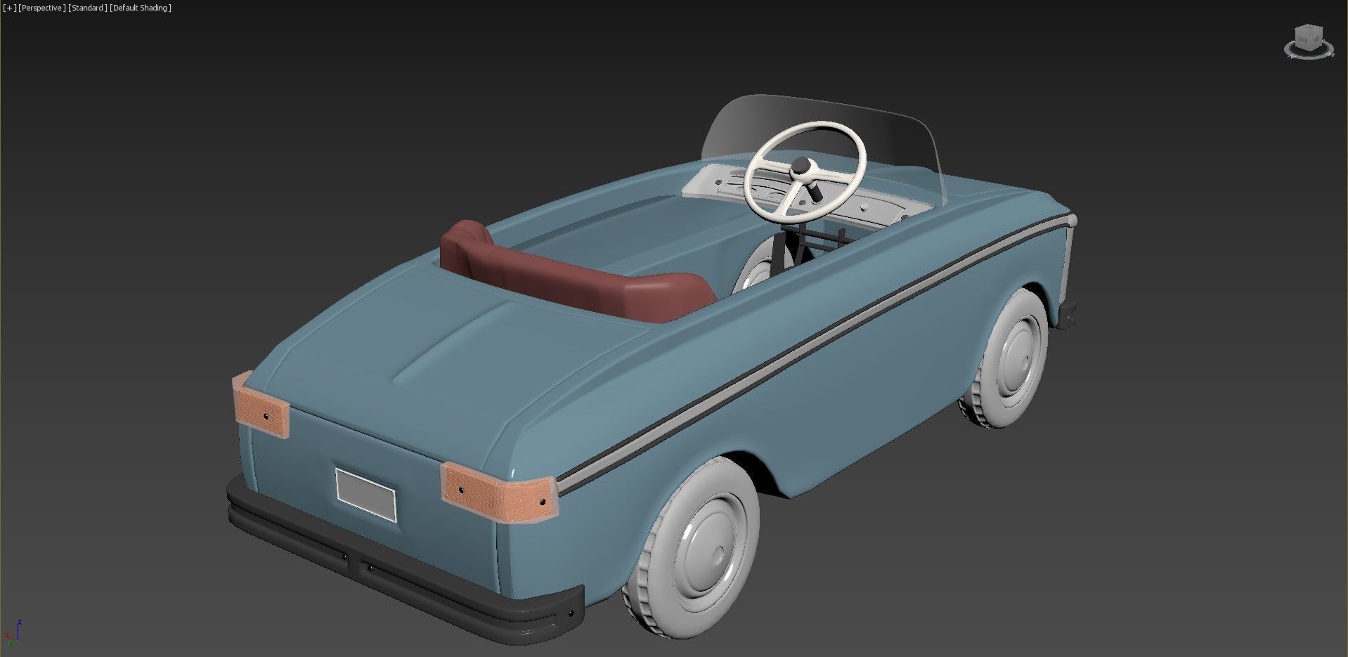 Pedal car Moskvich AZLK 3D model_8