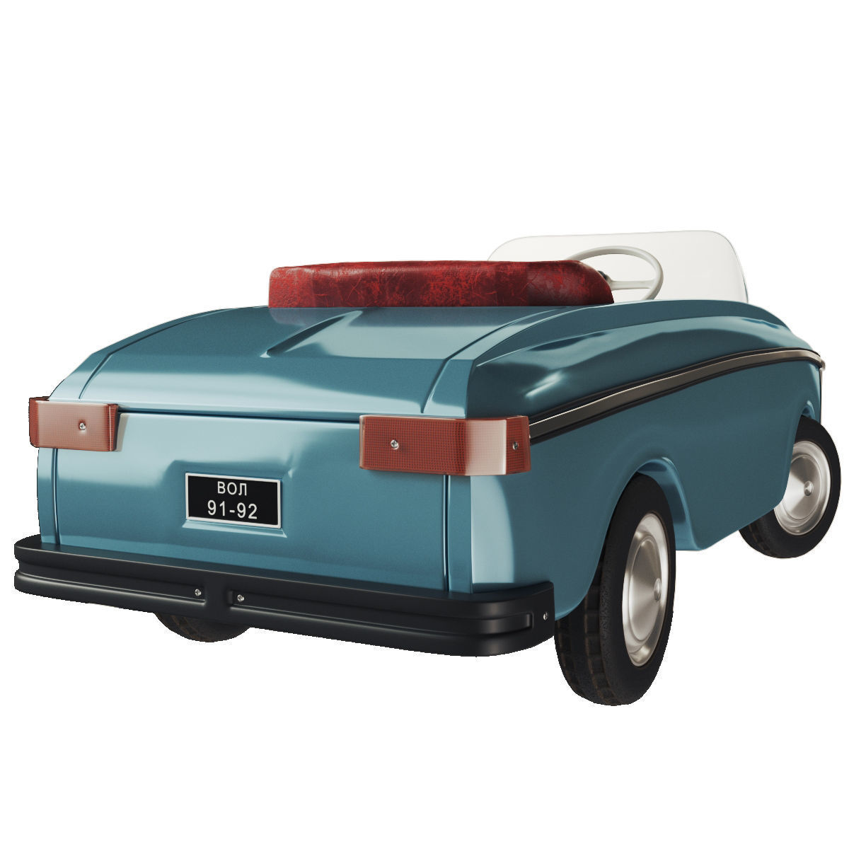 Pedal car Moskvich AZLK 3D model_4