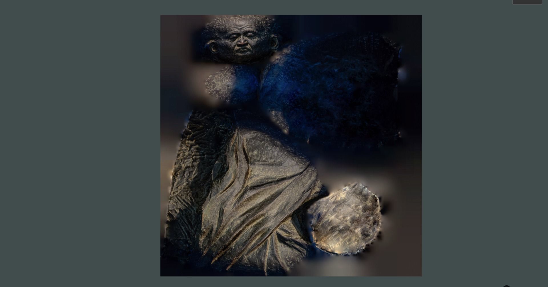 Gandhi by Claire Sheridan Low-poly 3D model_28