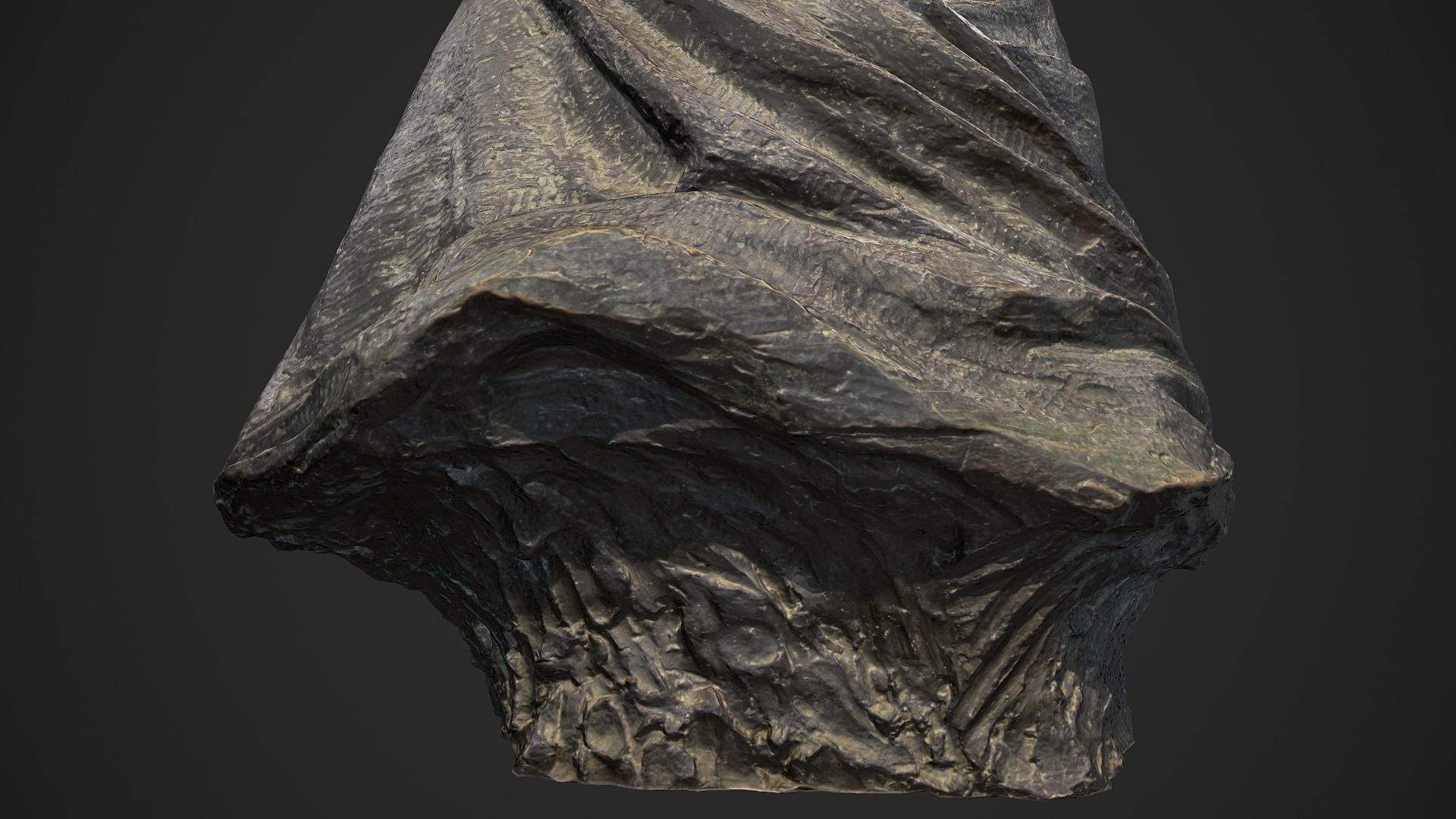 Gandhi by Claire Sheridan Low-poly 3D model_6