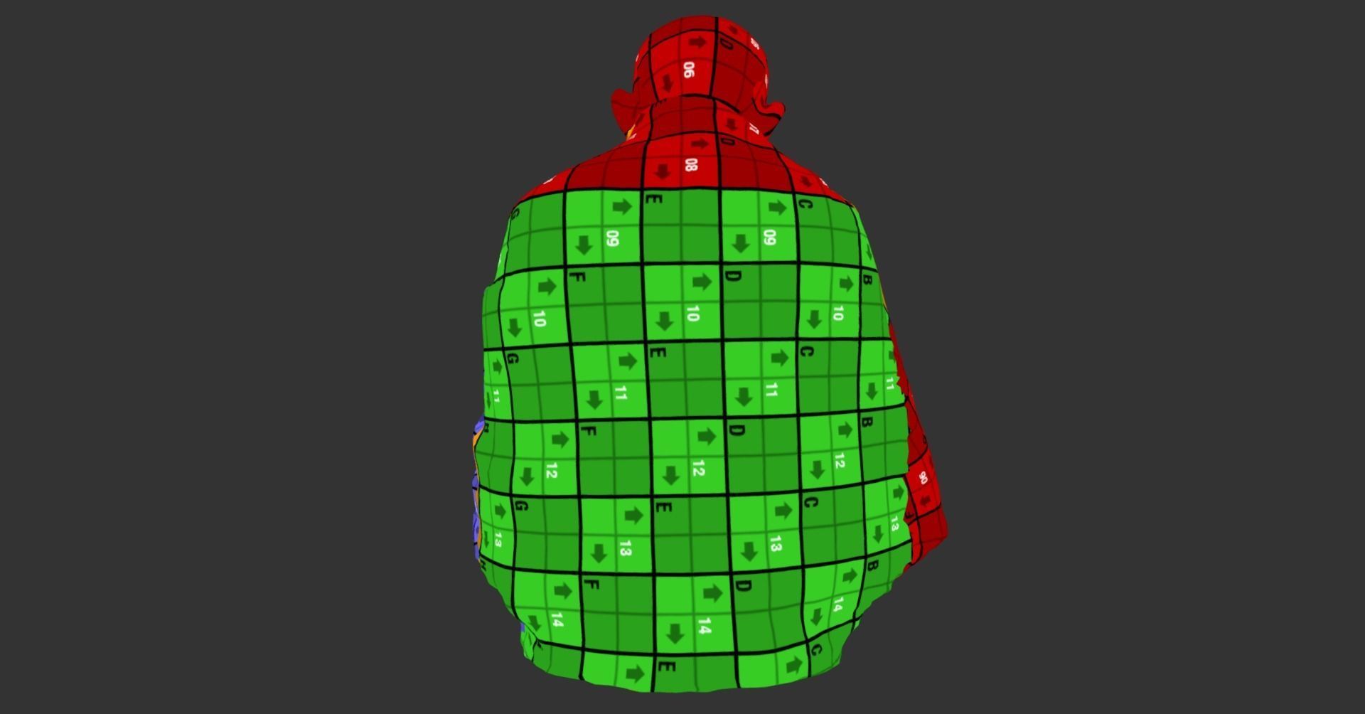 Gandhi by Claire Sheridan Low-poly 3D model_26