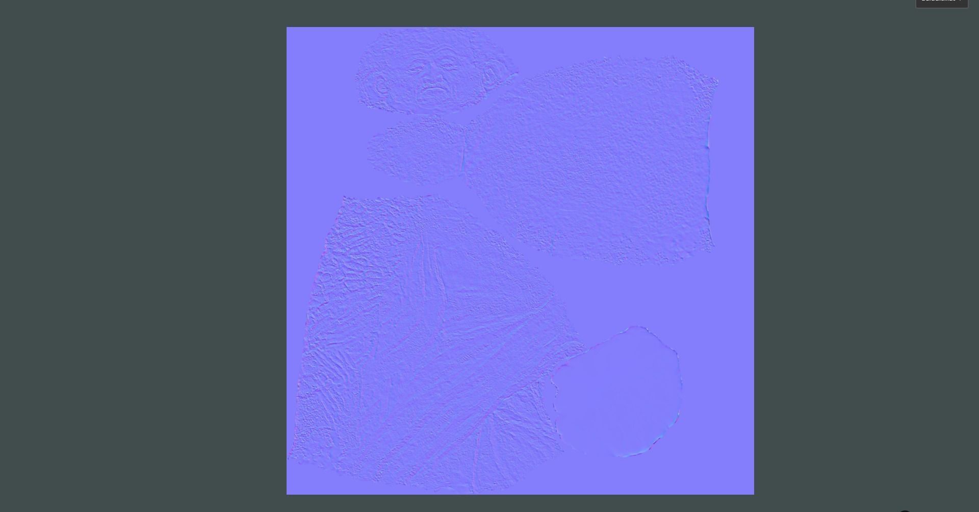 Gandhi by Claire Sheridan Low-poly 3D model_29